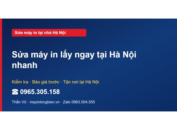 Sửa máy in lấy ngay tại Hà Nội nhanh