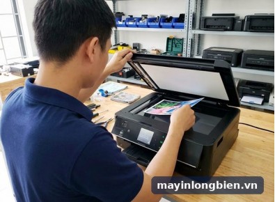 Sửa máy in Epson EP-804A tại Long Biên: ảnh ám màu, tắc đầu, lỗi scan
