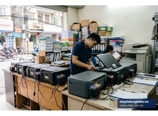 Sửa máy in phun tiệm photo, cửa hàng in ấn | Thần Vũ