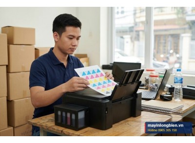 Sửa máy in in decal, tem nhãn: kẹt giấy, lem mực | Thần Vũ