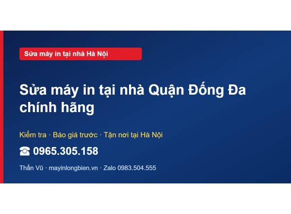 Sửa máy in tại nhà Quận Đống Đa chính hãng