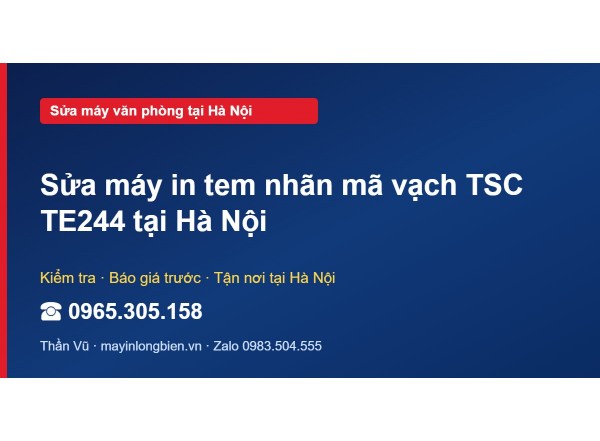 Sửa máy in tem nhãn mã vạch TSC TE244 tại Hà Nội