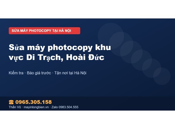 Sửa máy photocopy khu vực Di Trạch, Hoài Đức