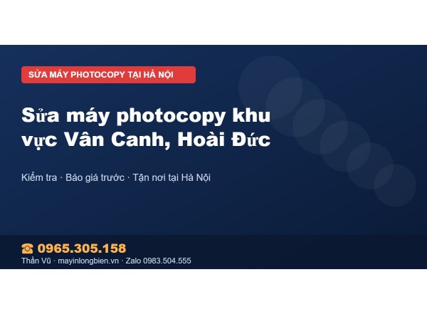 Sửa máy photocopy khu vực Vân Canh, Hoài Đức