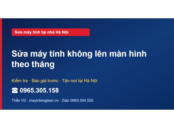 Sửa máy tính không lên màn hình theo tháng