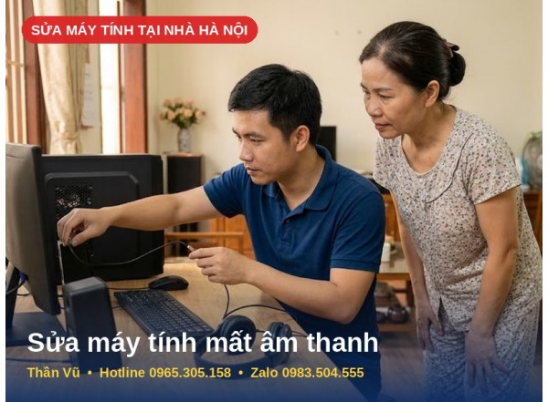 Sửa Máy Tính Mất Âm Thanh, Không Có Tiếng Tại Nhà Hà Nội | Thần Vũ