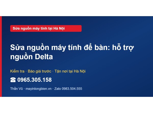 Sửa nguồn máy tính để bàn: hỗ trợ nguồn Delta