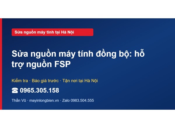 Sửa nguồn máy tính đồng bộ: hỗ trợ nguồn FSP