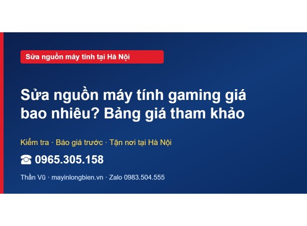 Sửa nguồn máy tính gaming giá bao nhiêu? Bảng giá tham khảo
