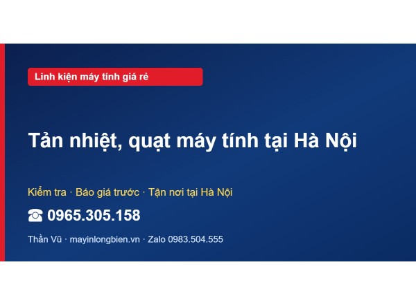 Tản nhiệt, quạt máy tính tại Hà Nội