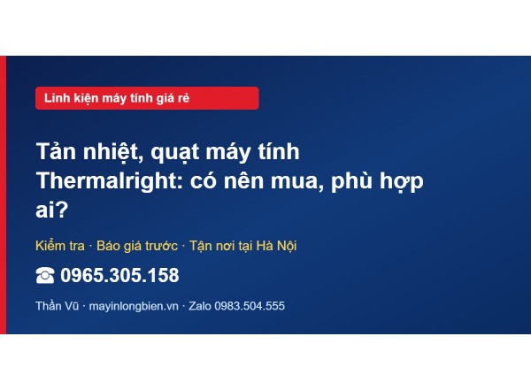 Tản nhiệt, quạt máy tính Thermalright: có nên mua, phù hợ…