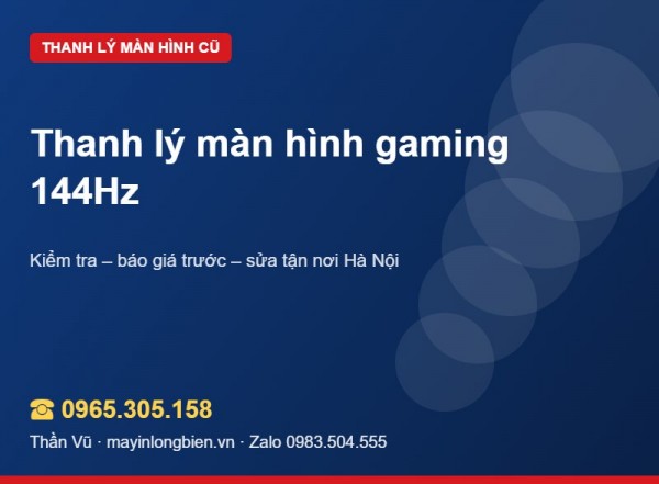 Thanh lý màn hình gaming 144Hz, 165Hz cũ | Thần Vũ