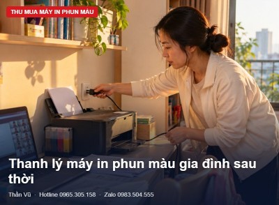 Thanh lý máy in gia đình sau thời gian học online | Thần Vũ