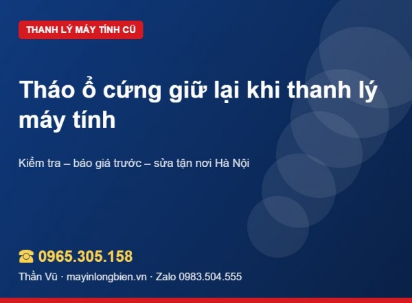Tháo ổ cứng khi bán máy tính: được không, mất gì?