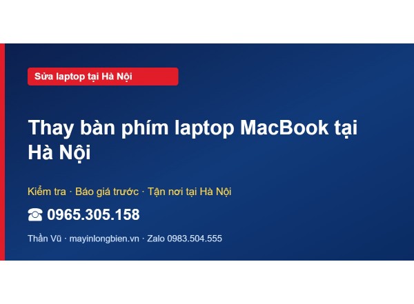 Thay bàn phím laptop MacBook tại Hà Nội