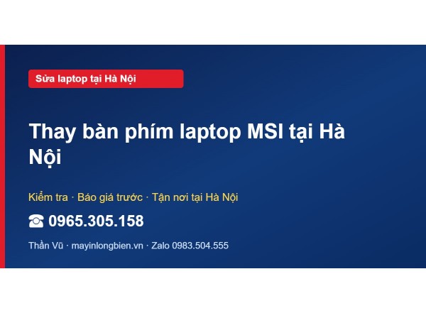 Thay bàn phím laptop MSI tại Hà Nội