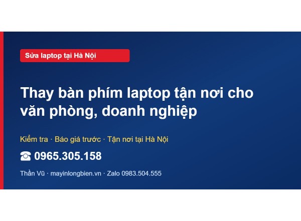 Thay bàn phím laptop tận nơi cho văn phòng, doanh nghiệp