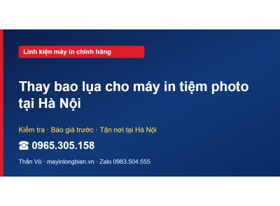 Thay bao lụa cho máy in tiệm photo tại Hà Nội