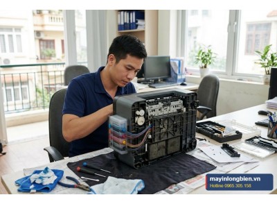 Thay pad mực thải máy in phun tận gốc | Thần Vũ