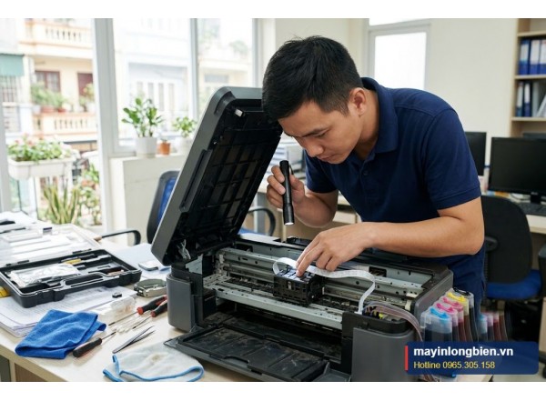 Thay cáp đầu phun máy in màu: mất màu, lệch màu | Thần Vũ
