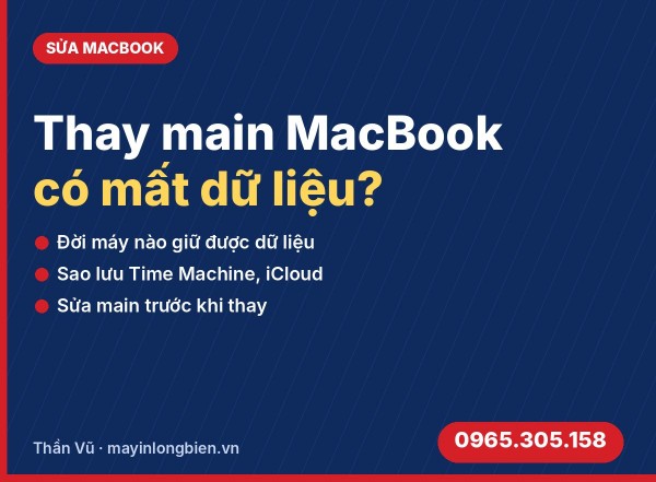 Thay main MacBook có mất dữ liệu không? | Thần Vũ
