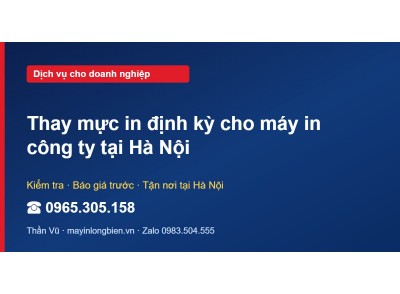 Thay mực in định kỳ cho máy in công ty tại Hà Nội