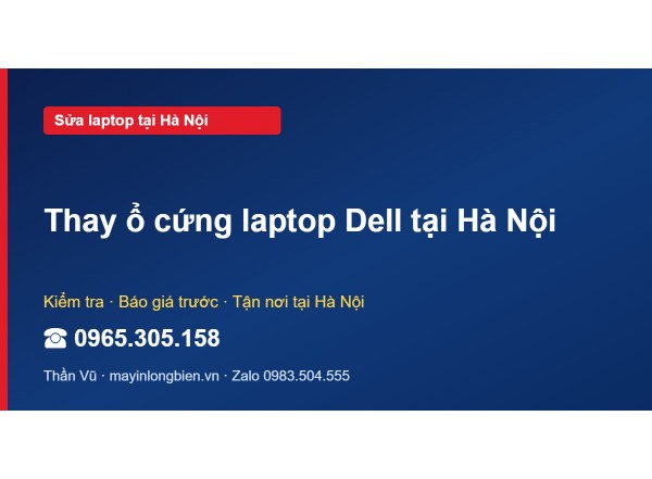 Thay ổ cứng laptop Dell tại Hà Nội