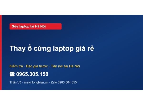 Thay ổ cứng laptop giá rẻ