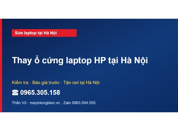 Thay ổ cứng laptop HP tại Hà Nội