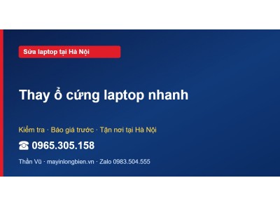 Thay ổ cứng laptop nhanh