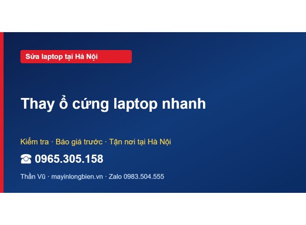 Thay ổ cứng laptop nhanh