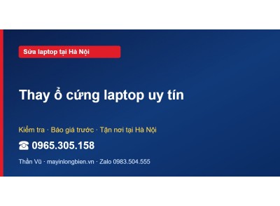 Thay ổ cứng laptop uy tín