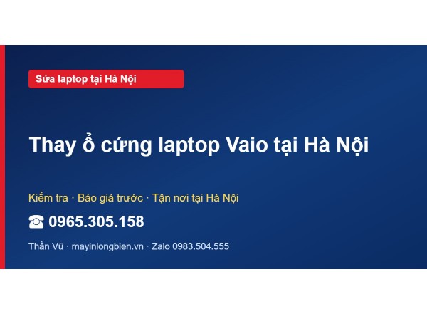 Thay ổ cứng laptop Vaio tại Hà Nội