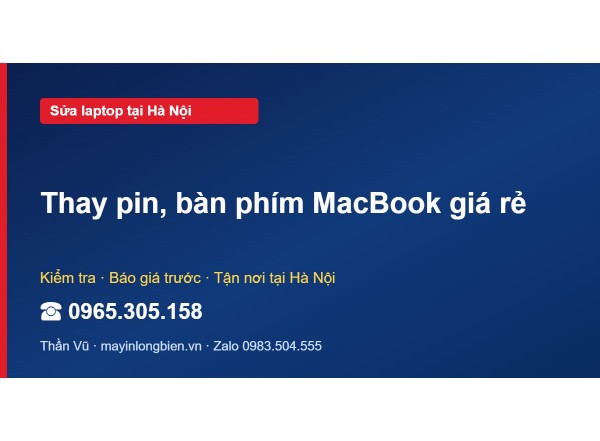 Thay pin, bàn phím MacBook giá rẻ