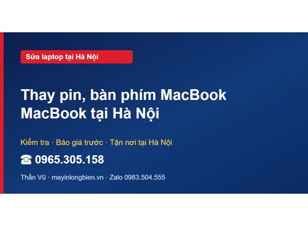Thay pin, bàn phím MacBook MacBook tại Hà Nội