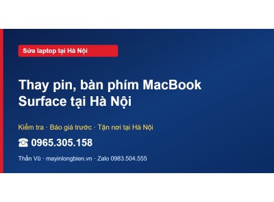 Thay pin, bàn phím MacBook Surface tại Hà Nội
