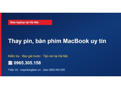 Thay pin, bàn phím MacBook uy tín