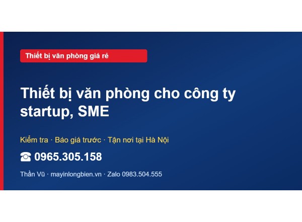 Thiết bị văn phòng cho công ty startup, SME