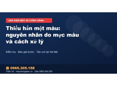 Thiếu hẳn một màu: nguyên nhân do mực màu và cách xử lý