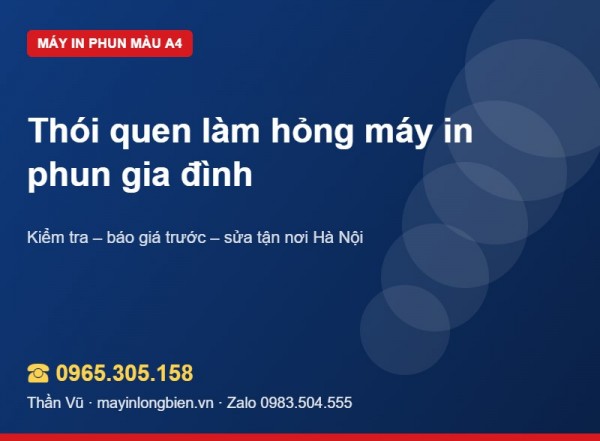 Thói quen làm hỏng máy in phun gia đình | Thần Vũ