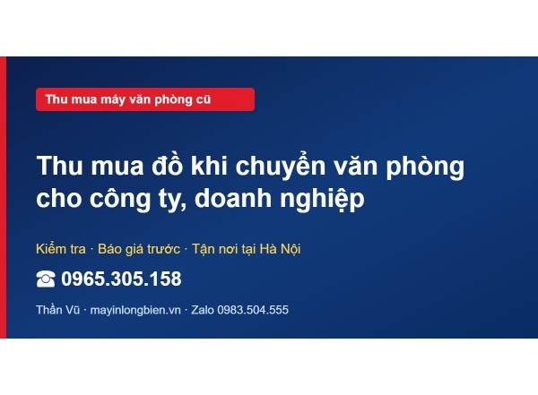 Thu mua đồ khi chuyển văn phòng cho công ty, doanh nghiệp