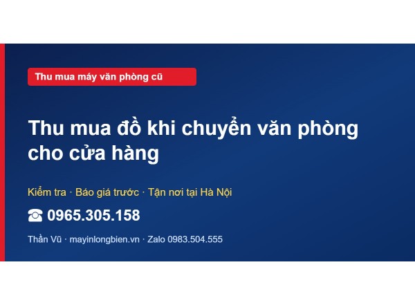 Thu mua đồ khi chuyển văn phòng cho cửa hàng