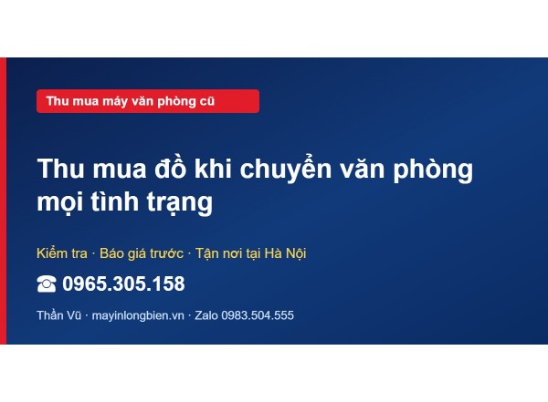 Thu mua đồ khi chuyển văn phòng mọi tình trạng