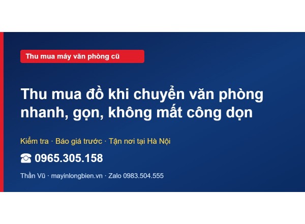 Thu mua đồ khi chuyển văn phòng nhanh, gọn, không mất côn…