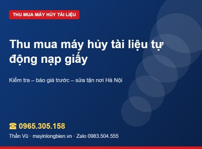 Thu mua máy hủy auto feed cũ tận nơi Hà Nội | Thần Vũ