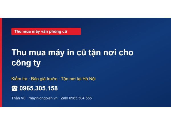 Thu mua máy in cũ tận nơi cho công ty