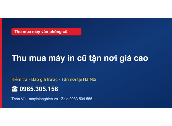 Thu mua máy in cũ tận nơi giá cao