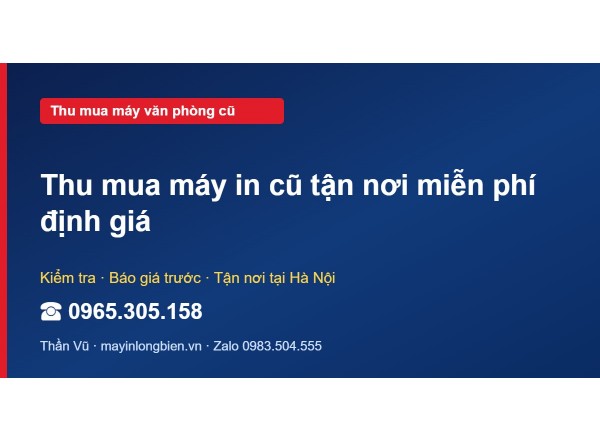 Thu mua máy in cũ tận nơi miễn phí định giá