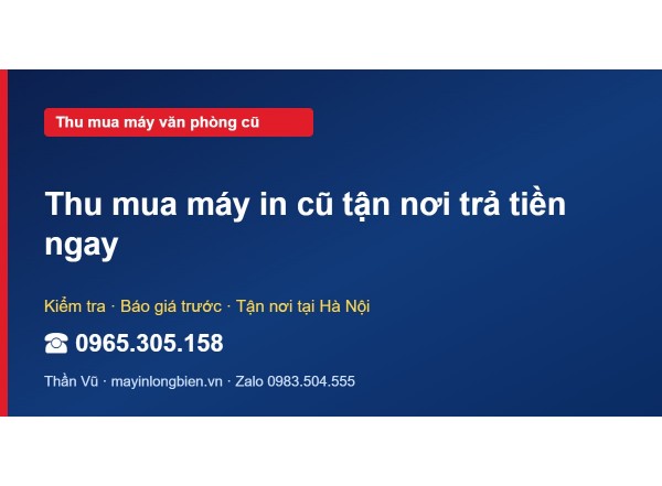 Thu mua máy in cũ tận nơi trả tiền ngay