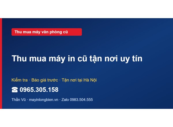 Thu mua máy in cũ tận nơi uy tín